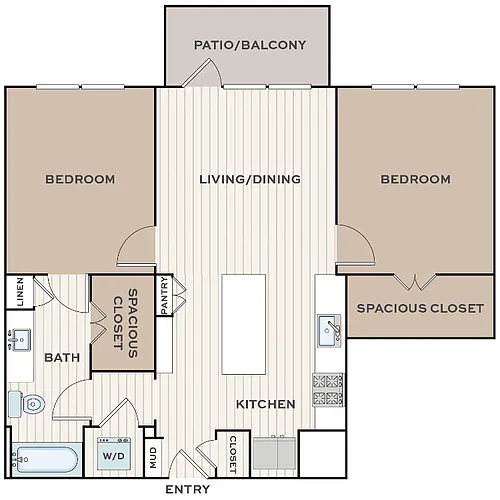 Floor plan Two Bedroom (B1)