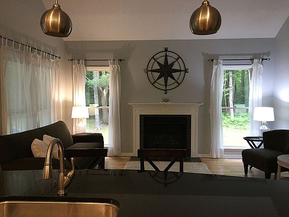 Living room with fireplace