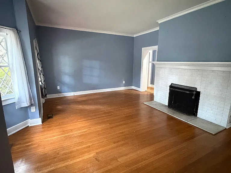 Front room with fireplace