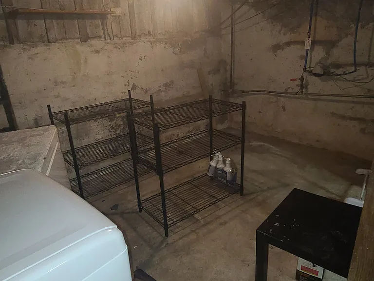 Storage area by laundry