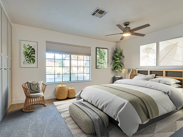 master bedroom virtually staged