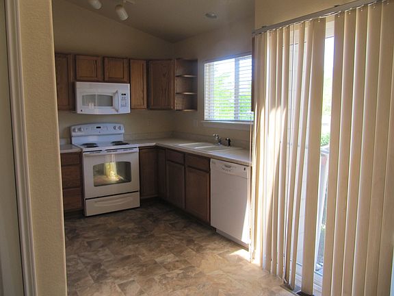 Kitchen with small patio area