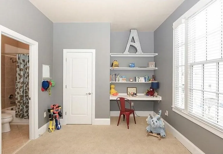 Second bedroom with attached bathroom and closet