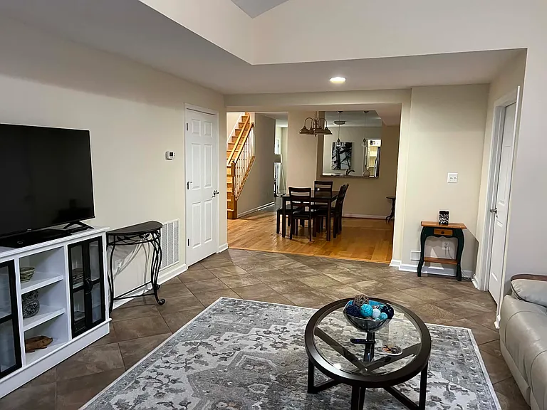 Family Room View to Dining/Kitchen