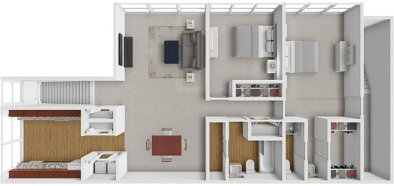 Floor plan 2 Bed 2 Bath