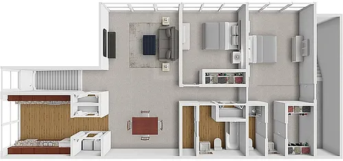 Floor plan 2 Bed 2 Bath