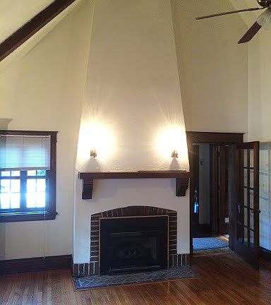 Cathedral Ceiling, Fireplace with Gas Logs