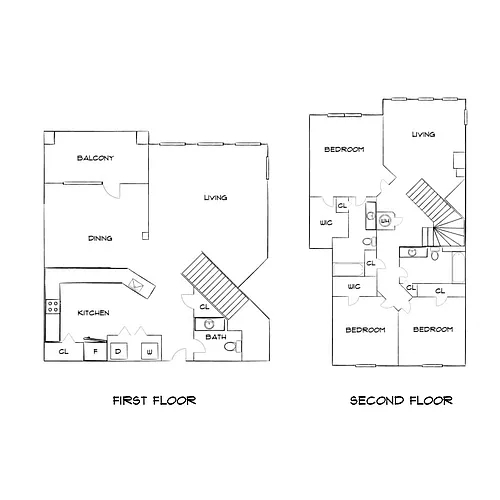 Floor plan Design 3A25 Townhome