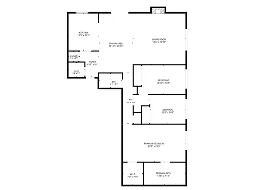 Floor plan First Floor - Remodeled 3-Bed