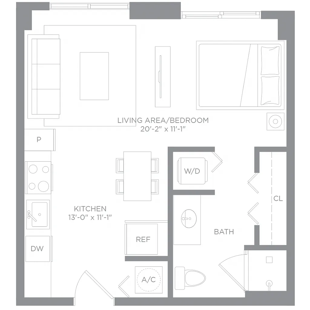Floor plan Studio