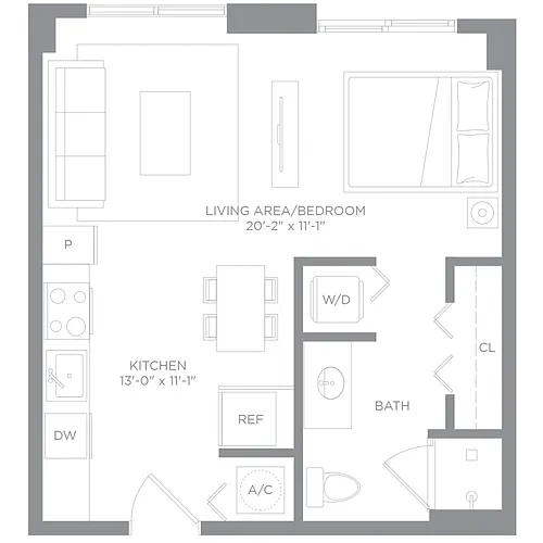 Floor plan Studio