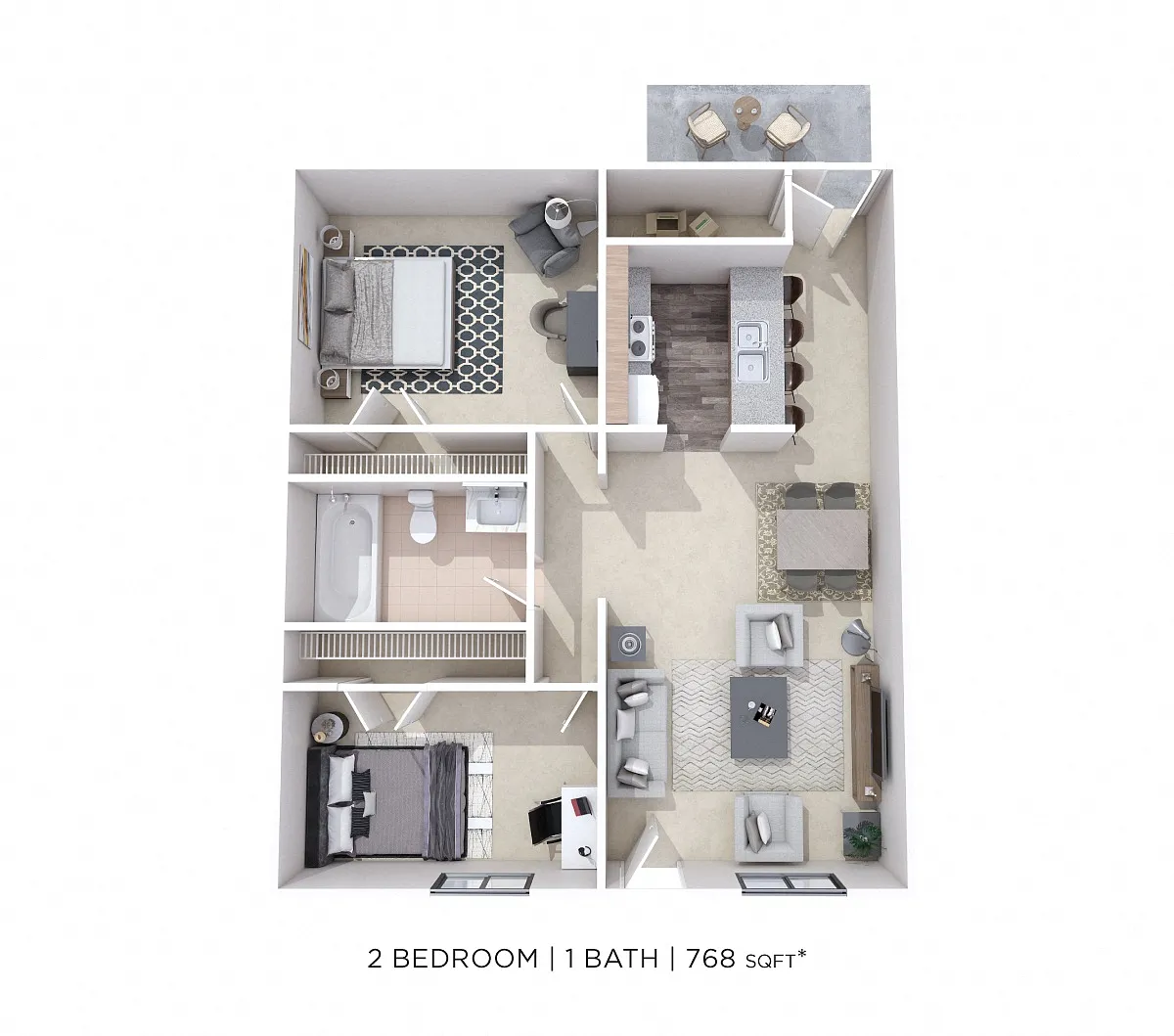 Floor plan Two Bedroom
