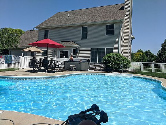 A view from the pool house
