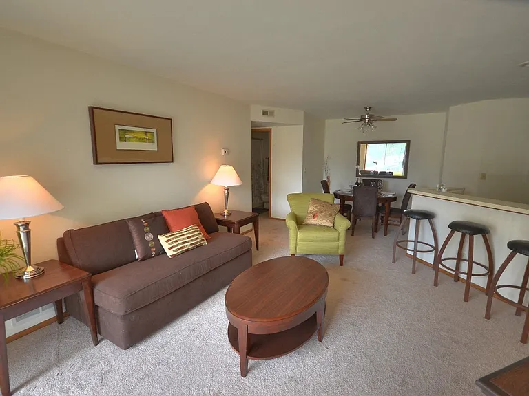 Living room with breakfast bar