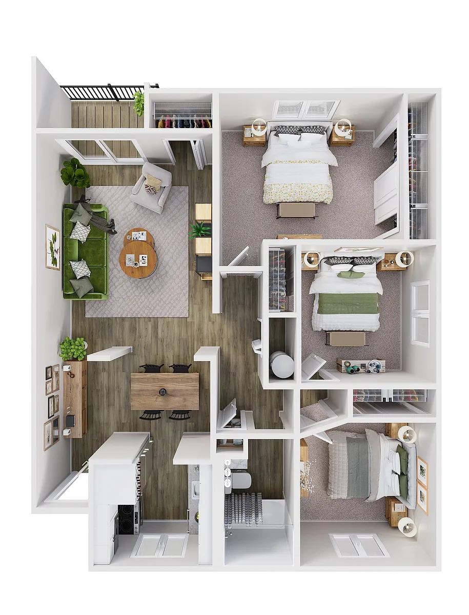 Floor plan Three Bedroom