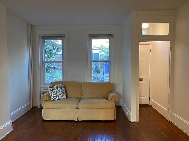 Living room and foyer entrance