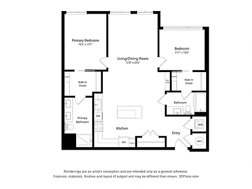 Floor plan 2Bed-C08