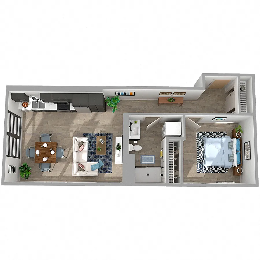 Floor plan 1X1-13