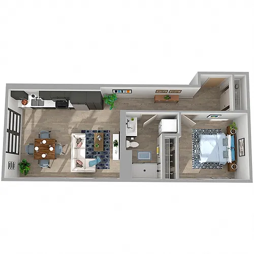 Floor plan 1X1-13