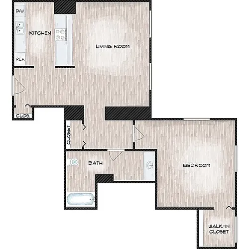Floor plan 1 Bedroom