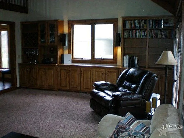 A wall of cabinets and bookcases for all of your treasures.