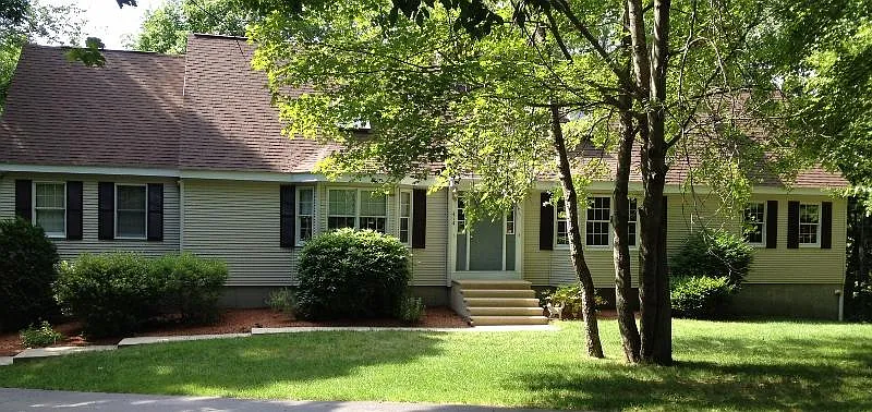 front of the house, B side is to the right