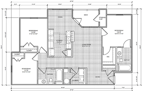 Floor plan 3 Bedrooms