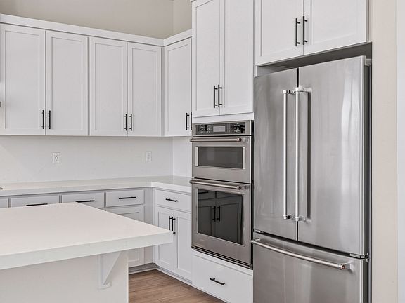Stainless steel appliances are included