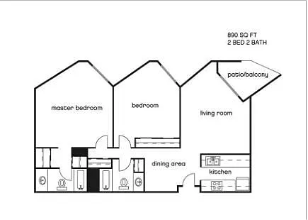Floor plan 2BDA