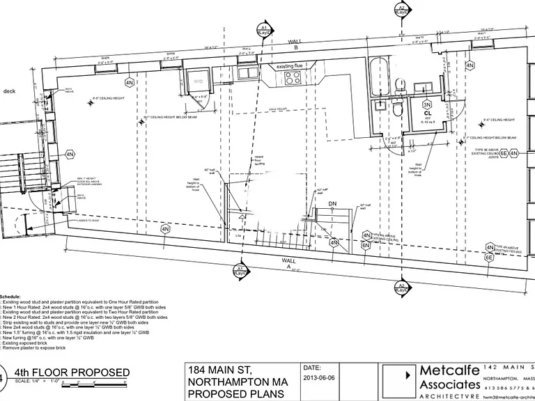 Blue prints of loft space.