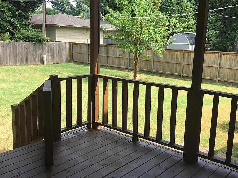 New deck built 2 years ago provides a nice spot for evening or weekend get togethers.