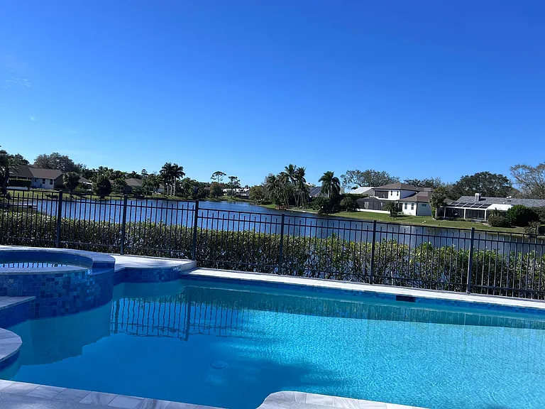 Inground pool and hot tub