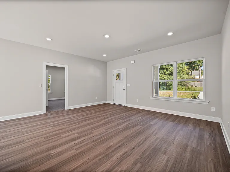 Spacious family room, leading to the master suite