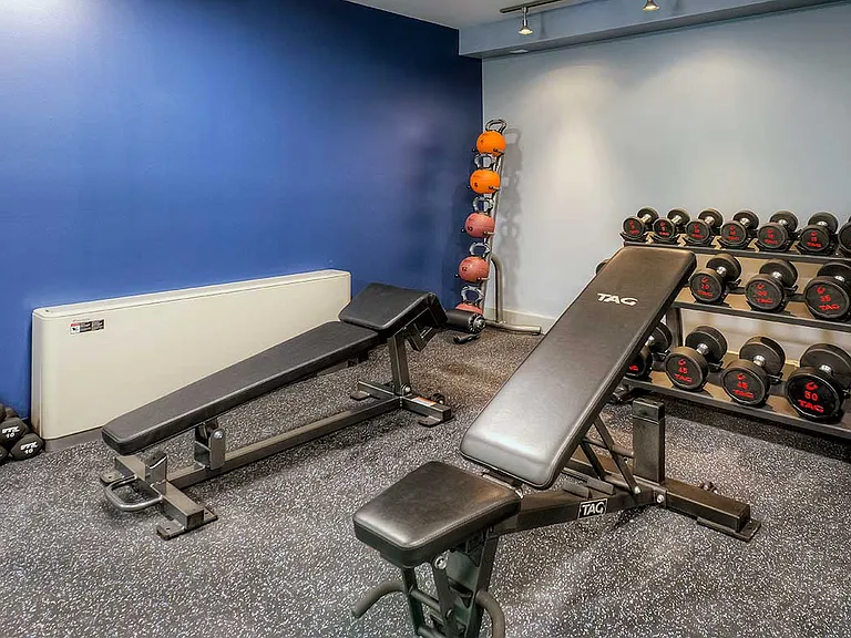 Not to take away the exciting Lakefront Trail just across the street, but we have a fitness center in each tower with all the equipment you need for a complete workout.