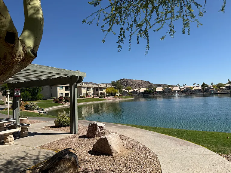 Community lake that is a short distance from the condo.