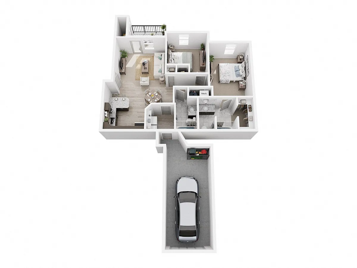 Floor plan Longspur (with garage)