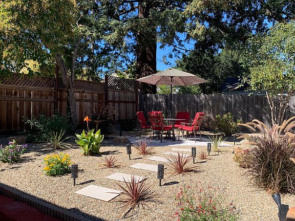 Lush, private backyard