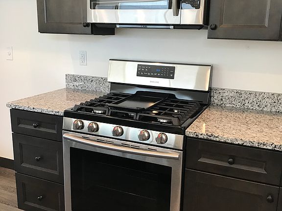 Gas range  quartz counter