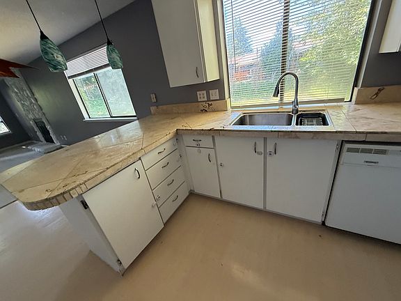 Kitchen with lots of natural light