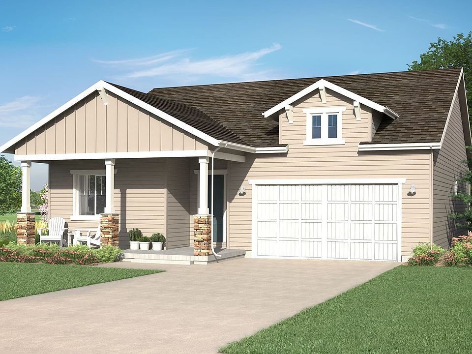Exterior rendering of Ovation Two elevation B at the Brighton Crossings community in Brighton, CO