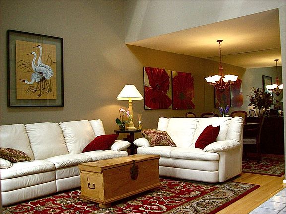 Living Room With Cathedral Ceiling