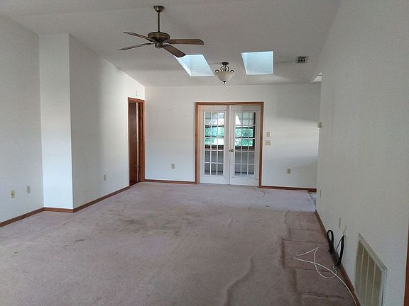 Big living with skylights.