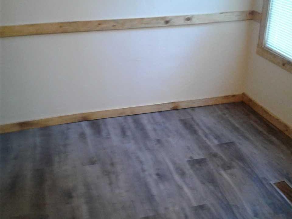A bedroom off the kitchen