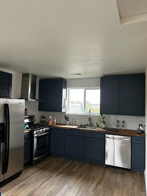 Kitchen angle from living room area