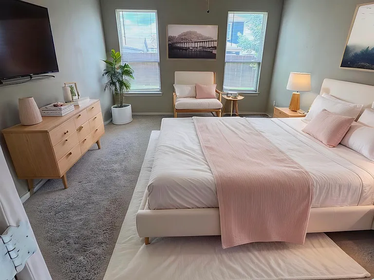 Staged bedroom
