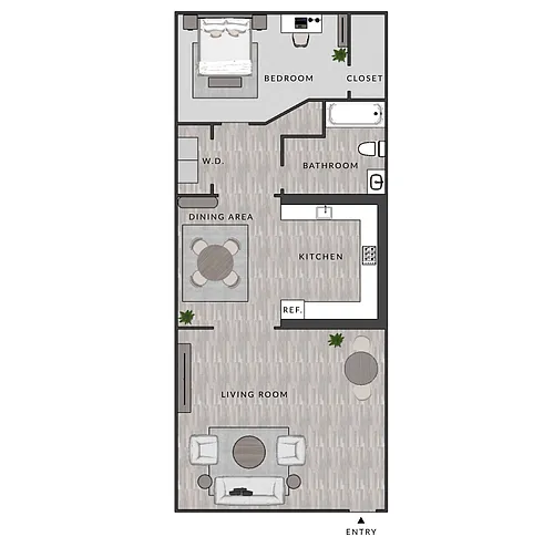 Floor plan A1-1x1 (BS)