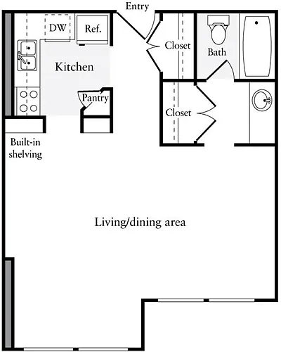 Floor plan Studio P