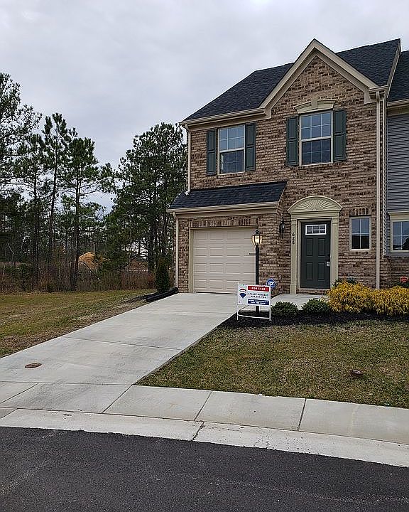 Front elevation of townhome