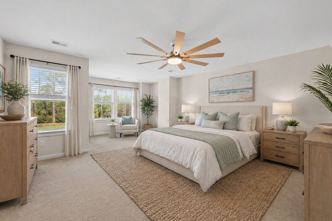 Primary Bedroom Virtually staged