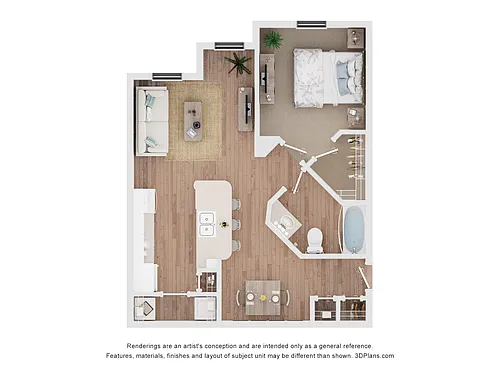 Floor plan One Bedroom